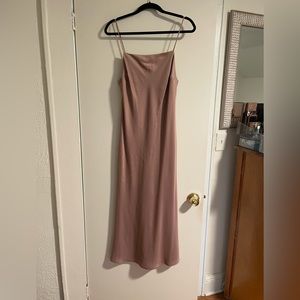 Pink Topshop satin dress. Size 8. Worn once and cleaned.